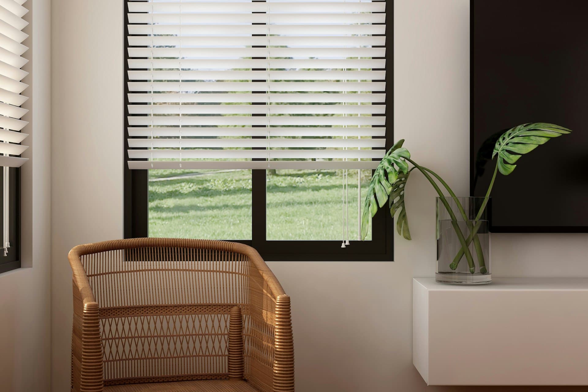 Blinds fitted in a business/office setting