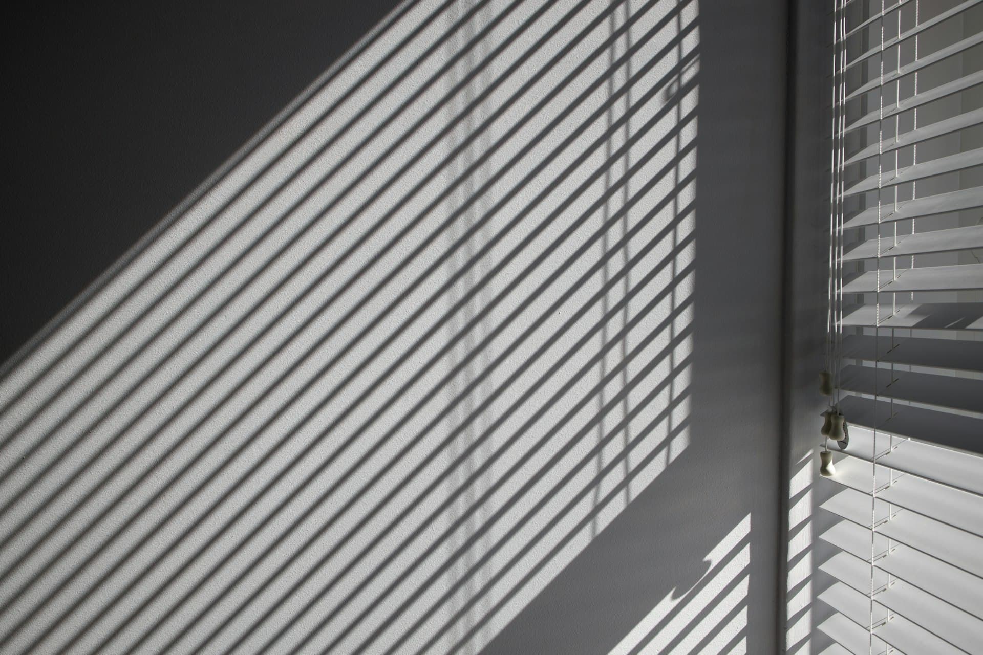 Blinds fitted in a home living space